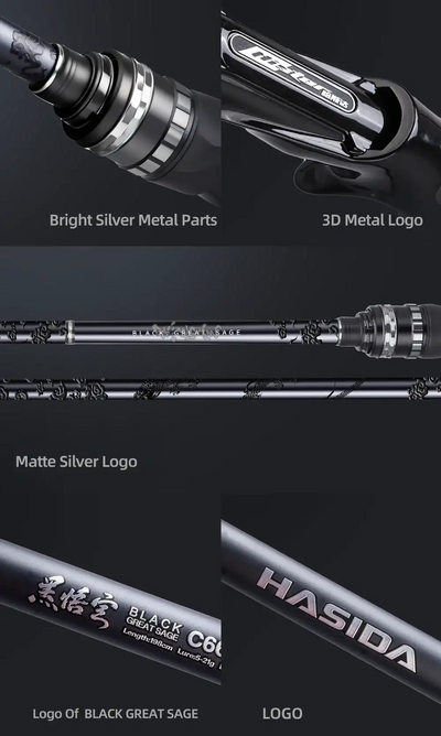 HISTAR Black Great Sage Carbon Fishing Rod | 1.91–2.10m