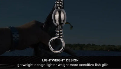 Fishing swivel snap clip with coiled rolling bearing connector for hooks