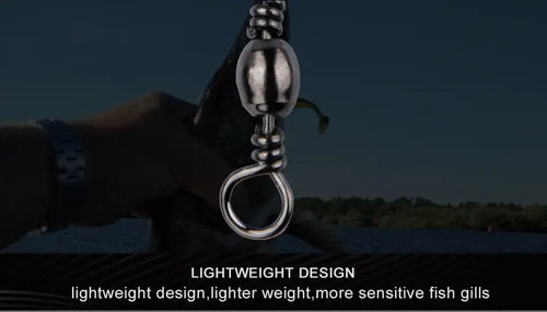 Fishing swivel snap clip with coiled rolling bearing connector for hooks