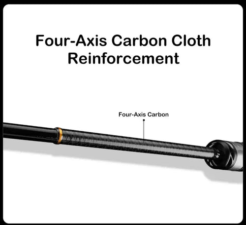 Four-axis carbon telescopic rod reinforcement section, black weave pattern