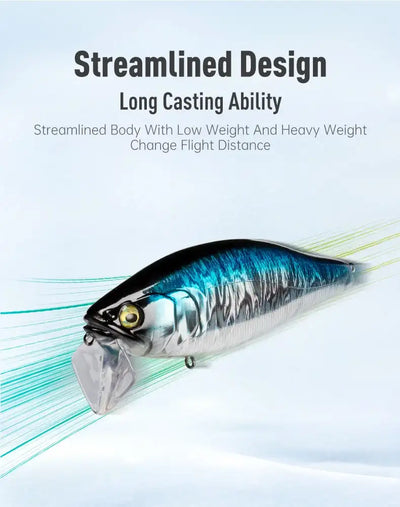 LEYDUN Hot JACK Minnow Fishing Lures 107.7mm 30g Floating Swimming High Quality Hard Baits Noise System Wobblers For Bass Pike -  - Cast N Go