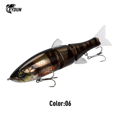 LEYDUN DOWZ SWIMMER 180SF 2oz Slow Floating Fishing Lures Triple Joint Body Glide Swimbaits Hard Baits Wobblers For Bass Pike -  - Cast N Go