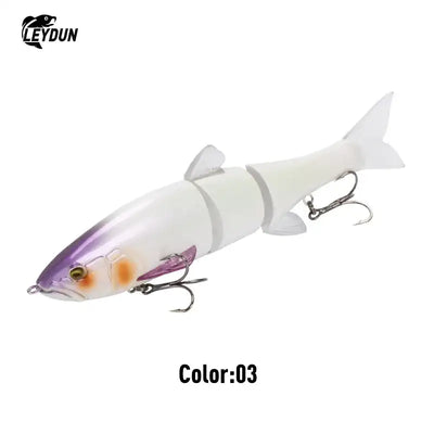 LEYDUN DOWZ SWIMMER 180SF 2oz Slow Floating Fishing Lures Triple Joint Body Glide Swimbaits Hard Baits Wobblers For Bass Pike -  - Cast N Go