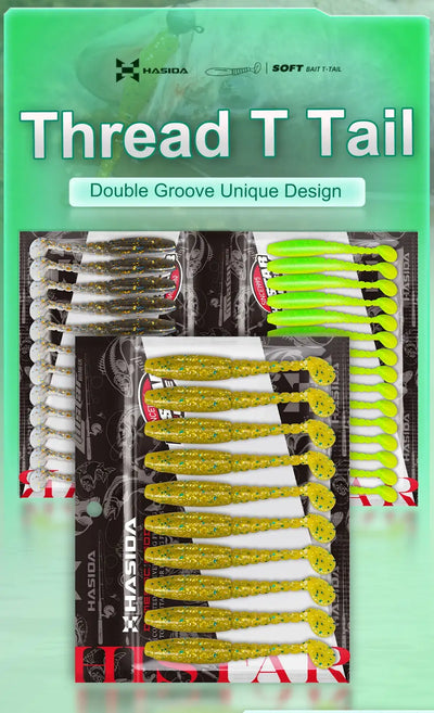 HISTAR T-Tail Soft Plastic Fishing Lure | 52–110mm