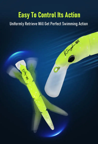 Lime green minnow crankbait lure with white belly, black eye, and front-facing hook