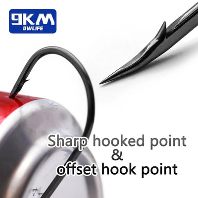 Offset Circle Hook Kit – High Carbon Steel | Mixed Sizes | 100–250pc | Bream Snapper