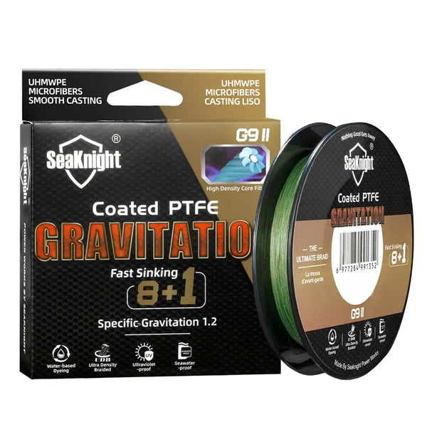 SeaKnight Gravitation G9 II coated PTFE fishing line kit box with green line spool