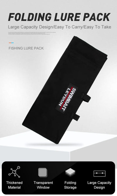LEYDUN Swimbait Wrap Bag – Fits Up To 12" Baits | 4 Dual-Access Hybrid Pockets | Soft & Hard Lures | Green / Black