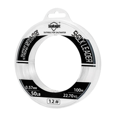SeaKnight clear nylon fishing leader line, 100m, 0.57mm, 50LB spool