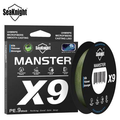 SeaKnight X9 9-Strand Braid – Wide Angle Braid | UV & Seawater-Proof | 17–80lb | 150–500m | Low-Vis