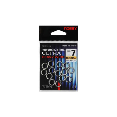 Ultra heavy wire power split rings, stainless steel, size 7 (boxed set)
