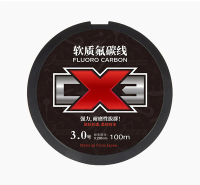Fluorocarbon fishing line spool, 3.0# (0.298mm), 100m