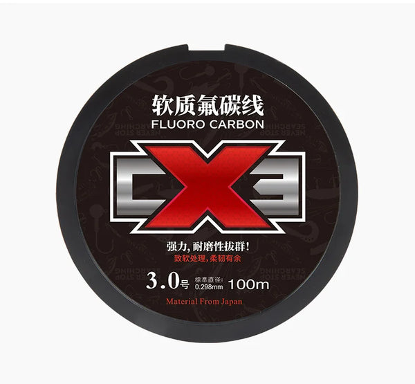 Fluorocarbon fishing line spool, 3.0# (0.298mm), 100m