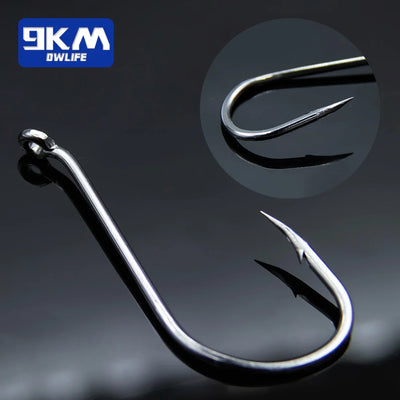 Offset Circle Hook Kit – High Carbon Steel | Mixed Sizes | 100–250pc | Bream Snapper