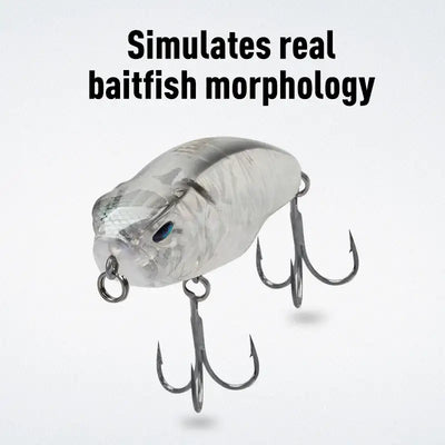 Leydun z-claw floating pencil stickbait in transparent silver with blue eye and three treble bkk hooks for topwater use