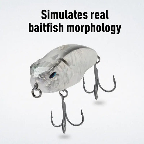Leydun z-claw floating pencil stickbait in transparent silver with blue eye and three treble bkk hooks for topwater use