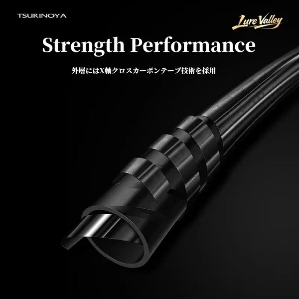 Black carbon rod with reinforced grip and wrapped joint sections