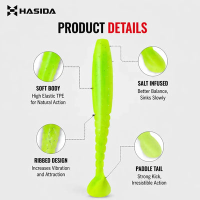 HISTAR T-Tail Soft Plastic Fishing Lure | 52–110mm