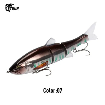 LEYDUN DOWZ SWIMMER 180SF 2oz Slow Floating Fishing Lures Triple Joint Body Glide Swimbaits Hard Baits Wobblers For Bass Pike -  - Cast N Go