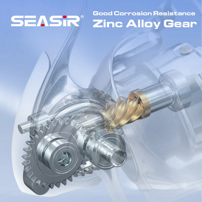 SEASIR Expert Spinning Reel – Ultra-Long Cast Shallow Spool | IPX6 | One-Piece Metal Handle | 10+1BB | 1500S–4000S