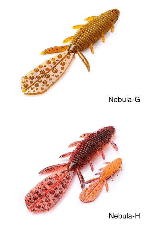 TSURINOYA shrimp soft lure set with orange-gold and red speckled color styles