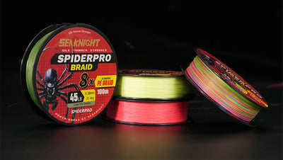 SeaKnight SPIDERPRO X8 8-Strand Braid – Si+ Two-Layer Coating | Ultra-Density | 15–100lb | 100m | 4 Colours
