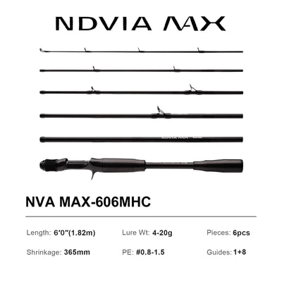 Purelure NDVIA MAX Ajing & Eging Rod – Tubular Tip | Spinning & Casting | 6'0" to 8'6"