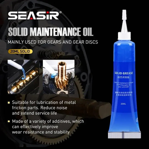SEASIR solid maintenance oil tube, blue grease bottle for fishing reel gears and discs