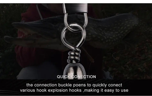 Stainless steel rolling fishing swivel with snap clip and spring connector