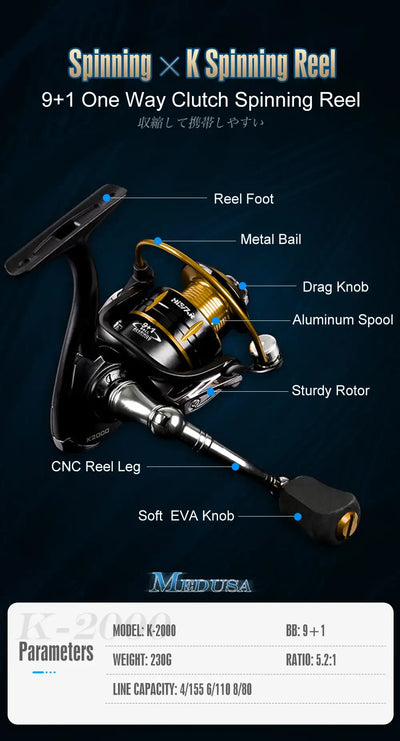 HISTAR Medusa Telescopic Fishing Rod & Combo | 1.8–2.4m