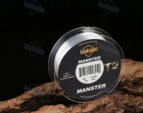 SeaKnight MANSTER T2 fluorocarbon fishing line spool, round label facing up
