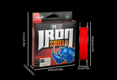 SeaKnight Brand IRON SHIELD Series Never Faded X8 PE Line 300M 150M Double-Layered Coating Multifilament PE Line 17-50LB -  - Cast N Go