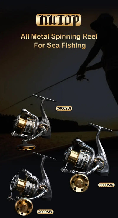 Purelure Nutop Saltwater Spinning Reel – Slow Pitch Jigging | 12–16kg Drag | Size 3000–5000SW