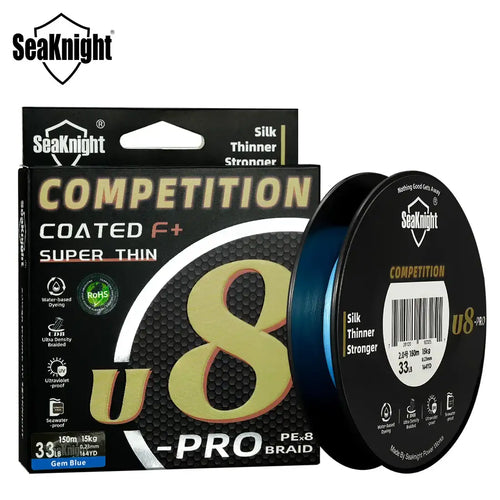 SeaKnight Super Smooth U8 Pro Competitions Fishing Line 150M Seawater-proof UV-proof Si+Coating 8 Weaves Long-Distance PE Line -  - Cast N Go
