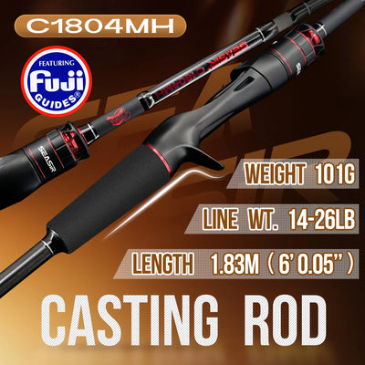 SEASIR Salminus XF Travel Lure Rod – 40T Carbon | FUJI O Guides | 4-Piece | 50cm Packed | Spinning & Casting | L to MH