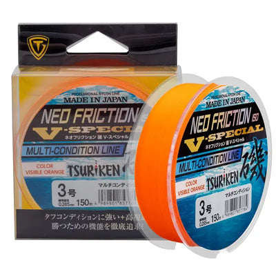 Tsuriken Neo Friction ISO V-Special Rock Fishing Line – Semi-Floating Nylon | 150/200m | Size #1.5 to #5