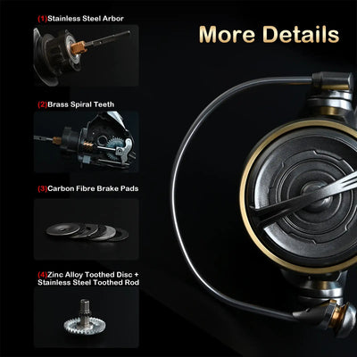 Purelure Nutop Saltwater Spinning Reel – Slow Pitch Jigging | 12–16kg Drag | Size 3000–5000SW