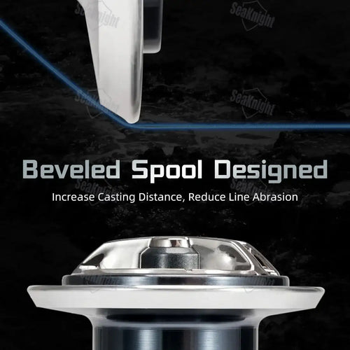 SeaKnight SANGE spinning reel with silver beveled CNC aluminium spool and reinforced casting mechanism