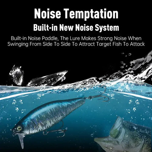 LEYDUN Hot JACK Minnow Fishing Lures 107.7mm 30g Floating Swimming High Quality Hard Baits Noise System Wobblers For Bass Pike -  - Cast N Go