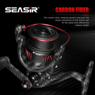 Seasir P-Series Prospec Carbon Fiber Spining Reel 9Kg Max Drag 8+1BB 5.2:1/6.2:1 Freshwater Saltwater Fishing Reel -  - Cast N Go