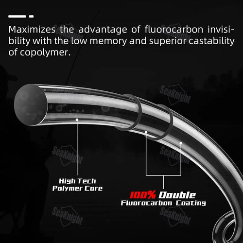 SeaKnight Brand SK Series fishing line 100M/50M 100% Fluorocarbon Coating Fishing Line Fast Sinking Line Stronger 3-100LB -  - Cast N Go