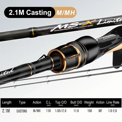 HISTAR MS-XII Two-Tip Carbon Fishing Rod