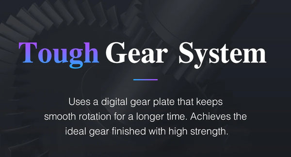 Spinning fishing reel gear system promotional banner