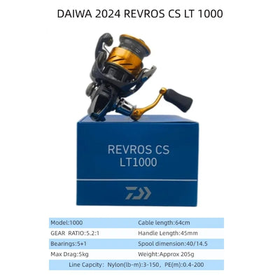 Daiwa Revros CS LT Spinning Reel (2024) – LT Platform | Size 1000 to 6000 | Freshwater Inshore