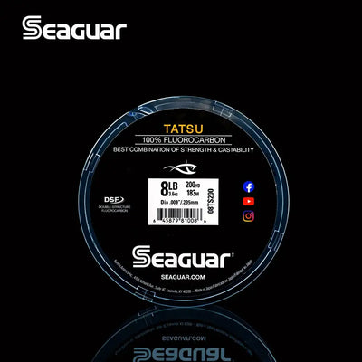 Seaguar Tatsu DSF fluorocarbon fishing line spool, 8 lb 200 yd