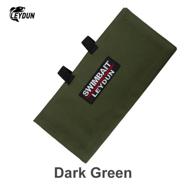 LEYDUN Swimbait Wrap Bag – Fits Up To 12" Baits | 4 Dual-Access Hybrid Pockets | Soft & Hard Lures | Green / Black