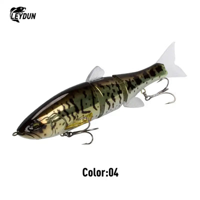 LEYDUN DOWZ SWIMMER 180SF 2oz Slow Floating Fishing Lures Triple Joint Body Glide Swimbaits Hard Baits Wobblers For Bass Pike -  - Cast N Go