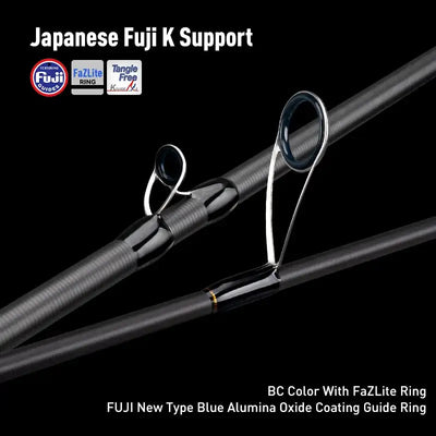 KO-Ⅲ Fuji-style K support line guides with blue oxide coated guide rings