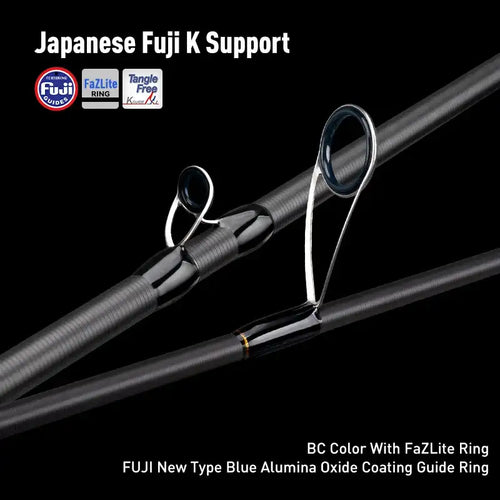 KO-Ⅲ Fuji-style K support line guides with blue oxide coated guide rings