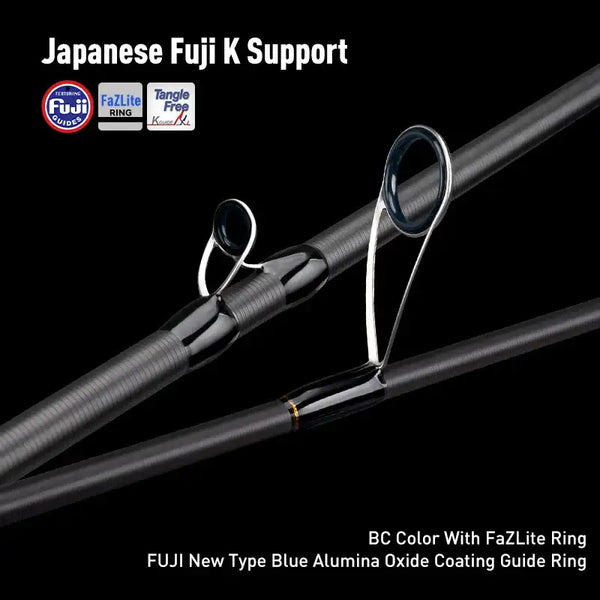KO-Ⅲ Fuji-style K support line guides with blue oxide coated guide rings